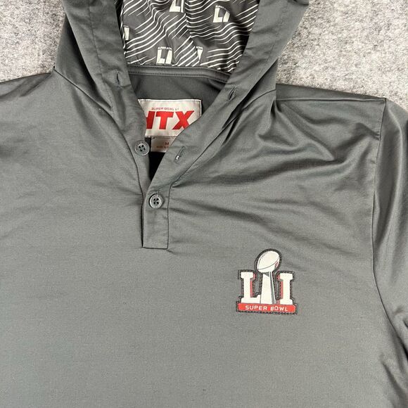 Super Bowl LI Hooded Long Sleeve Shirt Size M - Picture 2 of 9